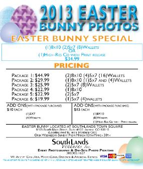 Only the Southland's offer 8x10 Easter Photos